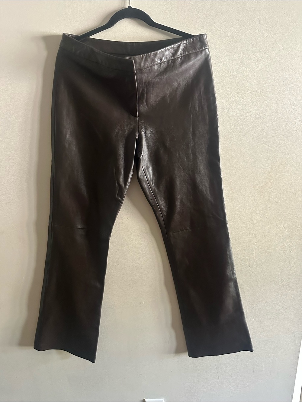Vakko Dark Brown ๐ฏ Genuine Lamb Leather Pant Size 12